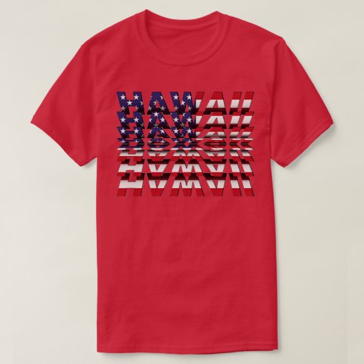 Hawaii Tekst omdraaien, effect T-shirt (Design voorkant)