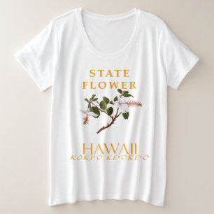 Hawaii Territorium Bloem De Hibiscus arnottianus Grote Maat T-shirt