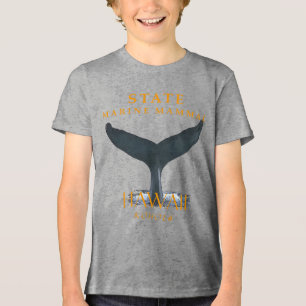 Hawaii Territorium Zeezoogdier De Bultrug Tri-Blend Shirt