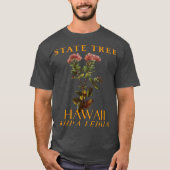 Hawaii Territory Endemic Tree Lehua boom T-shirt (Voorkant)