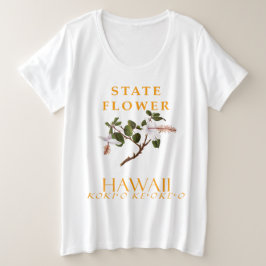 Hawaii Territory Flower De Hibiscus arnottianus Grote Maat T-shirt