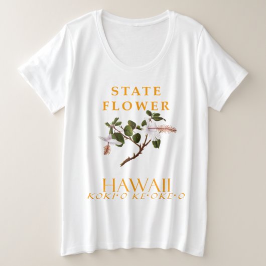 Hawaii Territory Flower De Hibiscus arnottianus Grote Maat T-shirt (Design voorkant)