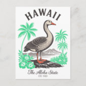 Hawaii The Aloha State Est. 1959 Nēnē Travel Briefkaart (Voorkant)