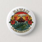 Hawaii: The Aloha State Ronde Button 5,7 Cm (Voorkant)