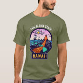 Hawaii The Aloha State Volcano T-shirt (Voorkant)