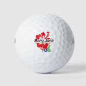 Hawaii-thema met Hibiscus-bloem Golfballen (Voorkant)