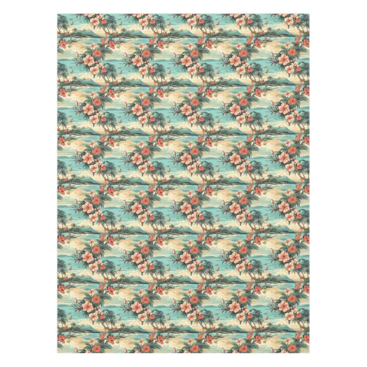 Hawaii Thema Strand Party Tafelkleed (Voorkant)