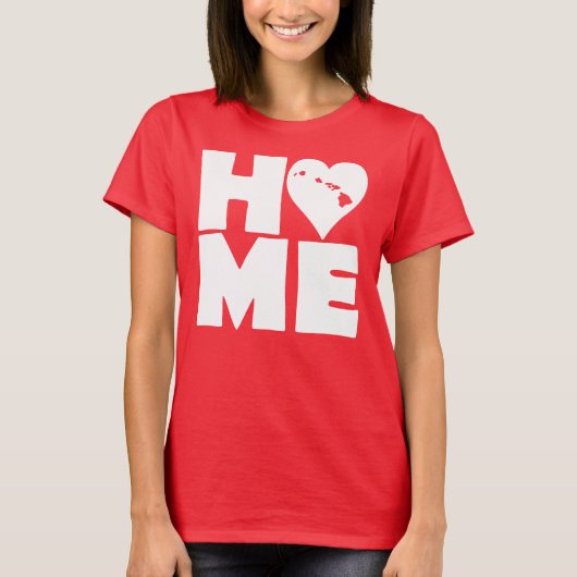 Hawaii Thuis Hart Staat T-Shirts (Voorkant)