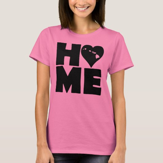 Hawaii Thuis Hart Staat T-Shirts (Voorkant)