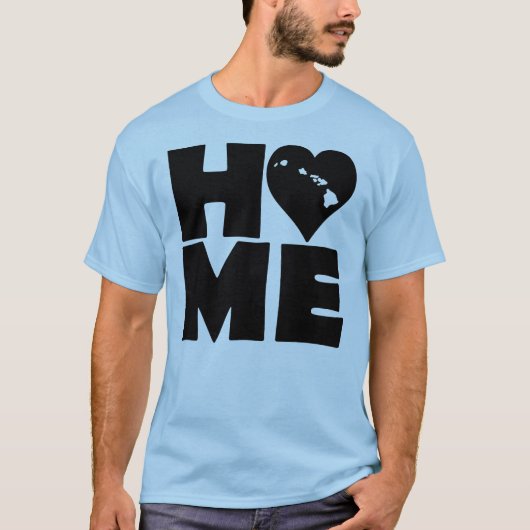 Hawaii Thuis Hart Staat T-Shirts (Voorkant)