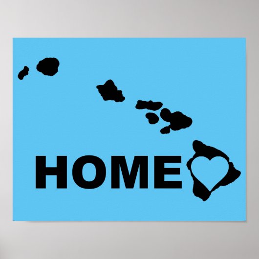 Hawaii Thuis Weg Van Poster Staat Bord (Voorkant)