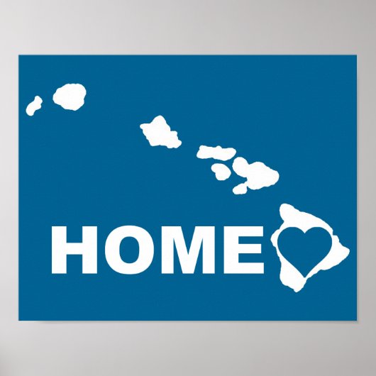 Hawaii Thuis Weg Van Poster Staat Bord (Voorkant)