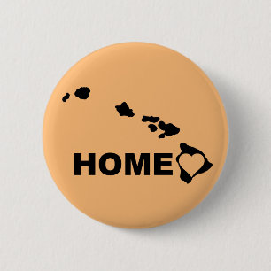 Hawaii Thuis Weg Van Staat Knop Badge Speld Ronde Button 5,7 Cm