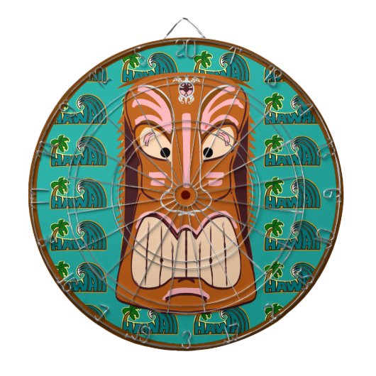 Hawaii Tiki Mask Dartbord (Voorkant)