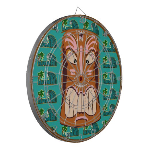 Hawaii Tiki Mask Dartbord (Voorkant Links)
