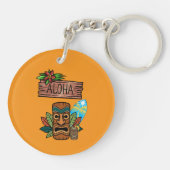 Hawaii Tiki Masker Sleutelhanger (Achterkant)