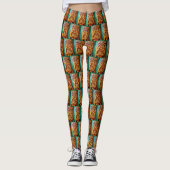 Hawaii Tiki Patroonfotografie  Retro Fun Leggings (Voorkant)