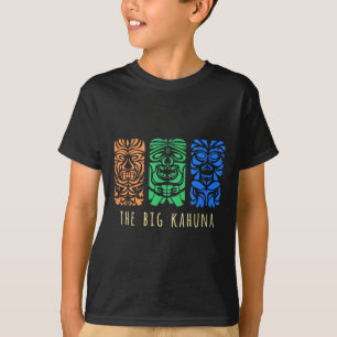 Hawaii Tiki Polynesiaanse Big Kahuna Surfer Retro T-shirt