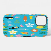 Hawaii Toekan Surf Vintage iPhone Hoesje (Achterkant horizontaal)
