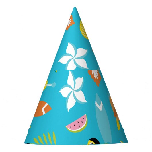 Hawaii Toucan Surf  Feesthoedjes (Voorkant)