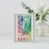 Hawaii Travel Hula Girl Briefkaart  (Staand voorkant)