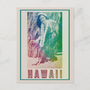 Hawaii Travel Hula Girl Briefkaart