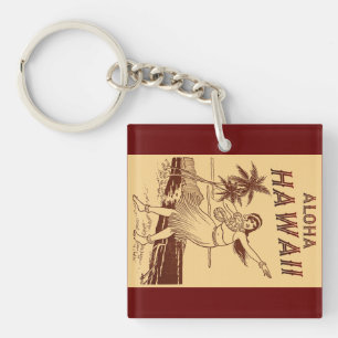 Hawaii Travel Hula Girl   Sleutelhanger