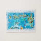 Hawaii Travel-kaart Legpuzzel (Horizontaal)