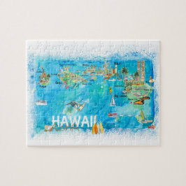 Hawaii Travel-kaart Legpuzzel