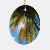 Hawaii Travel Palm Tree Keramisch Ornament (Rechts)