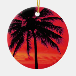 Hawaii Travel Palm Tree Keramisch Ornament