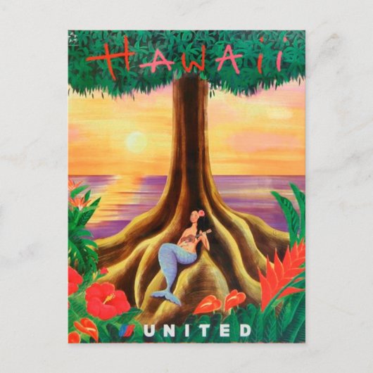 Hawaii travel postcard briefkaart (Voorkant)