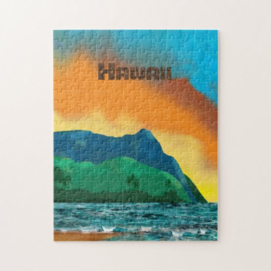  Hawaii Travel Poster Puzzle Legpuzzel (Verticaal)