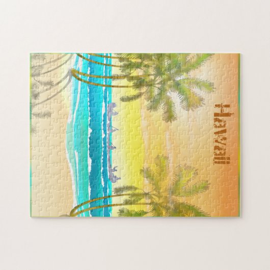  Hawaii Travel Poster Puzzle Legpuzzel (Horizontaal)