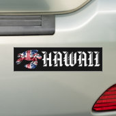 Hawaii Tribal Honu HIFlag Bumpersticker (Op auto)