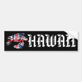 Hawaii Tribal Honu HIFlag Bumpersticker (Voorkant)
