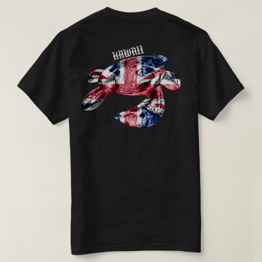 Hawaii Tribal Honu HIFlag T-shirt (Design achterkant)