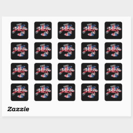 Hawaii Tribal Honu HIFlag Vierkante Sticker
