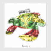 Hawaii Tribal Honu Kanaka Maoli Vlag Sticker (Vel)