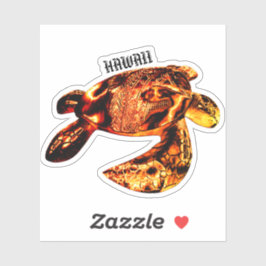 Hawaii Tribal Honu Lava Sticker