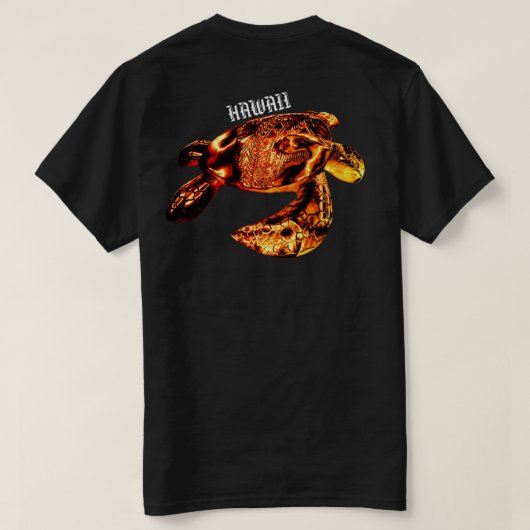Hawaii Tribal Honu Lava T-shirt (Design achterkant)