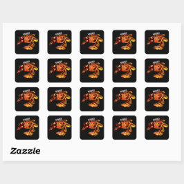 Hawaii Tribal Honu Lava Vierkante Sticker