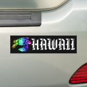 Hawaii Tribal Honu Rainbow Bumpersticker (Op auto)