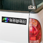Hawaii Tribal Honu Rainbow Bumpersticker (Op Truck)
