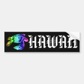 Hawaii Tribal Honu Rainbow Bumpersticker (Voorkant)