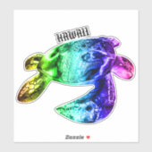 Hawaii Tribal Honu Rainbow Sticker (Vel)