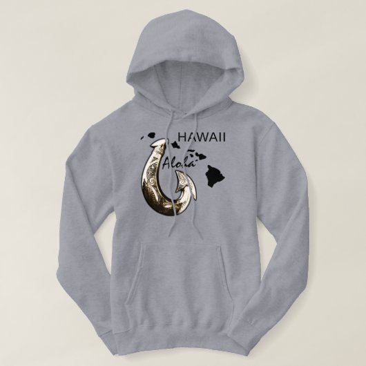 Hawaii Tribal Hook ALOHA HAWAII Hoodie (Design voorkant)