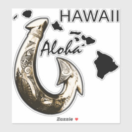 Hawaii Tribal Hook - ALOHA HAWAII Sticker