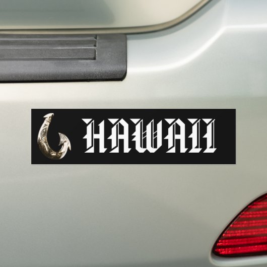 Hawaii Tribal Hook Bumpersticker (Op auto)