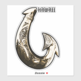 Hawaii Tribal Hook Sticker